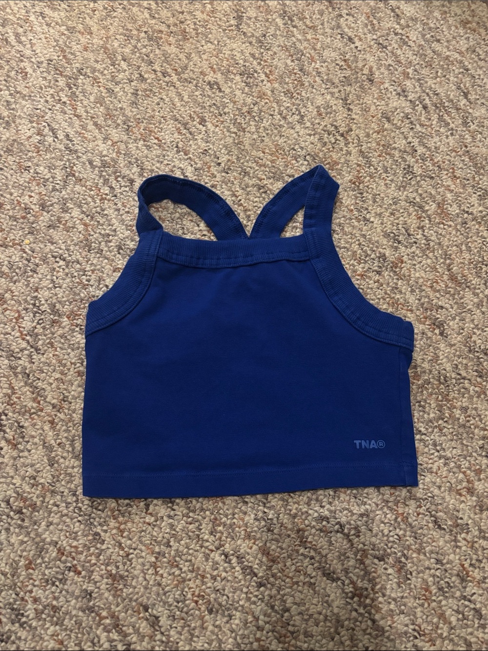 Aritzia TNA Royal Blue Racerback Crop Tank